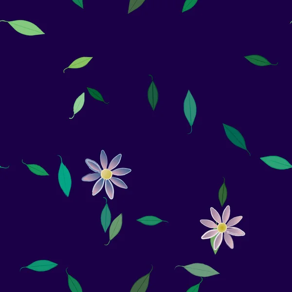 Fundo Floral Colorido Flores Ilustração Vetorial — Vetor de Stock