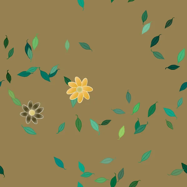 Farbigen Floralen Hintergrund Blumen Vektor Illustration — Stockvektor