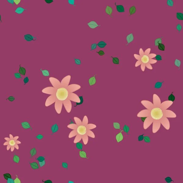 Fondo Floral Color Con Flores Ilustración Vectorial — Vector de stock