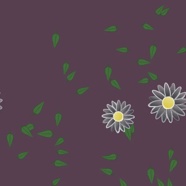 Botanische Bloemen Achtergrond Vector Illustratie — Stockvector