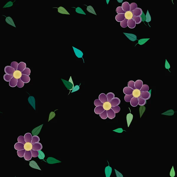 Farbigen Floralen Hintergrund Blumen Vektor Illustration — Stockvektor