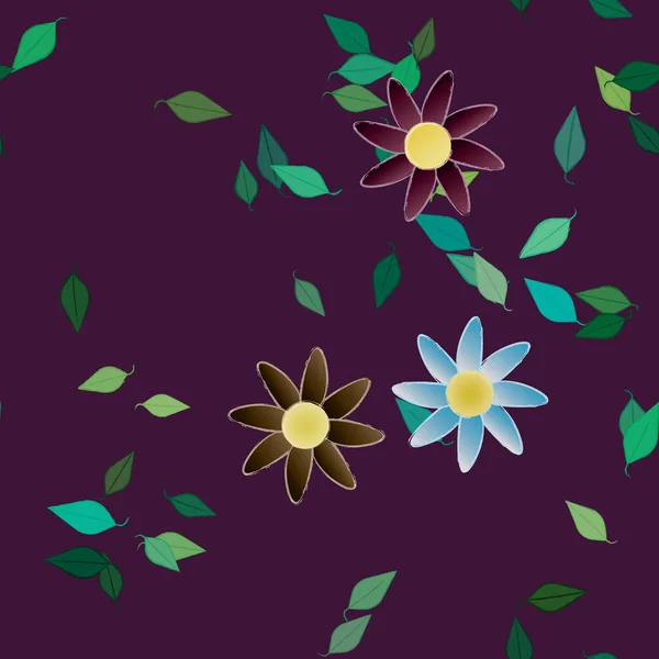 Farbigen Floralen Hintergrund Blumen Vektor Illustration — Stockvektor