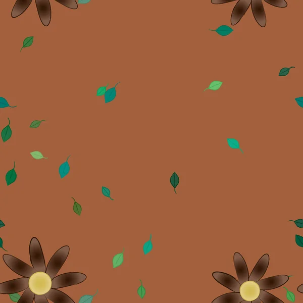 Bloemen Bloei Behang Bloesem Gebladerte Vector Illustratie — Stockvector