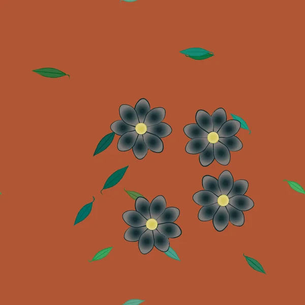 Fondo Floral Color Con Flores Ilustración Vectorial — Vector de stock