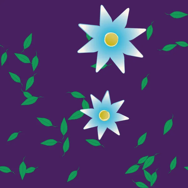 Χρωματιστά Λουλούδια Φόντο Λουλούδια Εικονογράφηση Διάνυσμα — Διανυσματικό Αρχείο