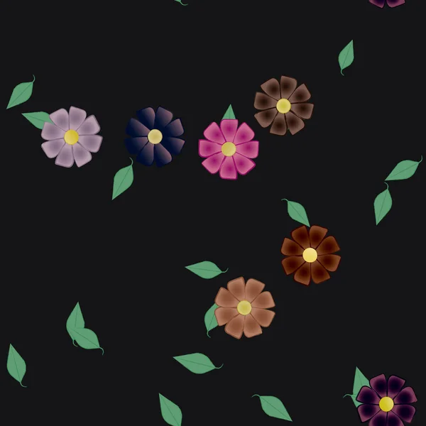 Fond Floral Coloré Illustration Vectorielle Fleurs — Image vectorielle