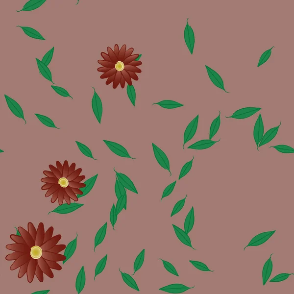 Фон Ботанічних Квітів Векторні Ілюстрації — стоковий вектор
