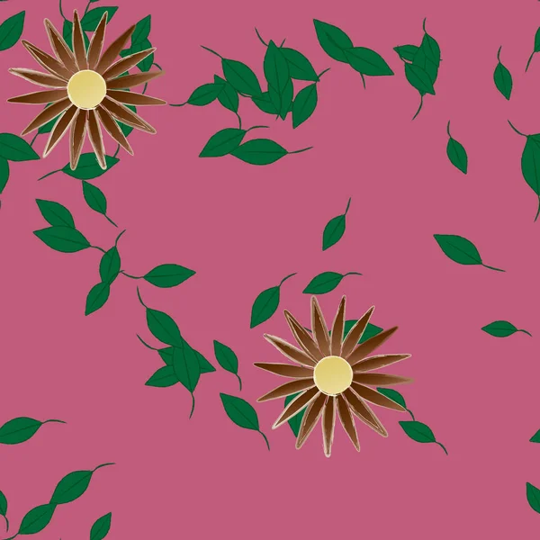 Flores Verano Fondo Vector Ilustración — Archivo Imágenes Vectoriales