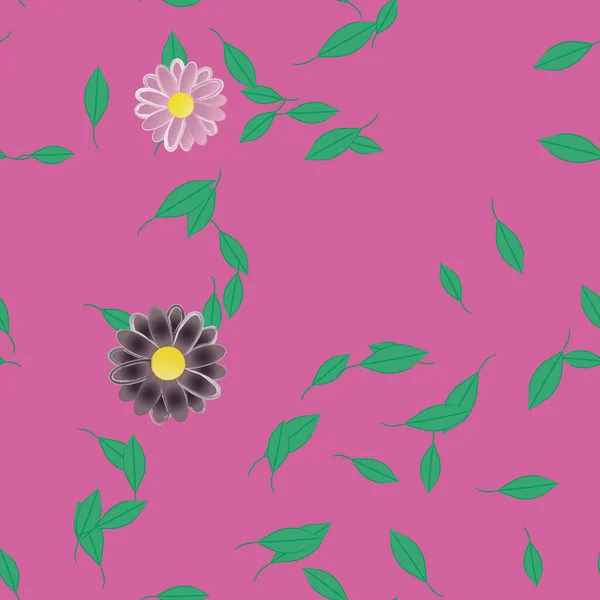 Bloesem Gebladerte Bloemen Bloei Behang Vector Illustratie — Stockvector