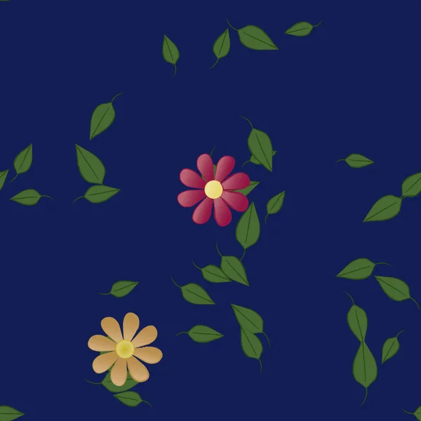 Bloesem Gebladerte Bloemen Bloei Behang Vector Illustratie — Stockvector