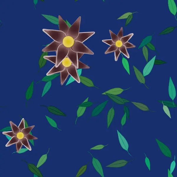 Botaniczne Kwiaty Tło Wektor Ilustracja — Wektor stockowy