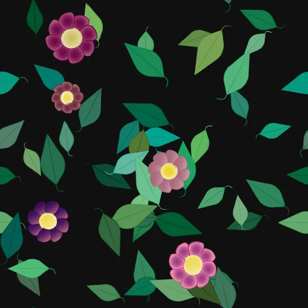 Fundo Floral Colorido Flores Ilustração Vetorial — Vetor de Stock