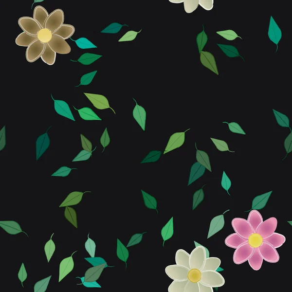 Primavera Flores Fundo Ilustração Vetorial —  Vetores de Stock