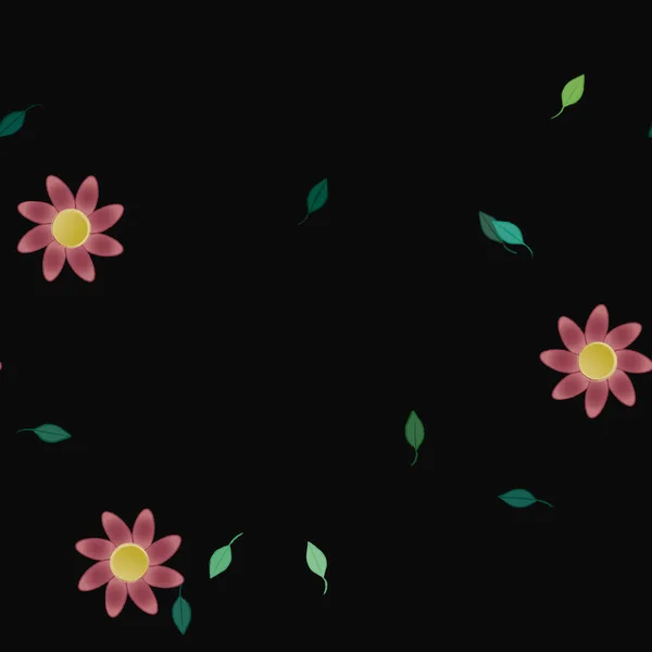 Farbigen Floralen Hintergrund Blumen Vektor Illustration — Stockvektor