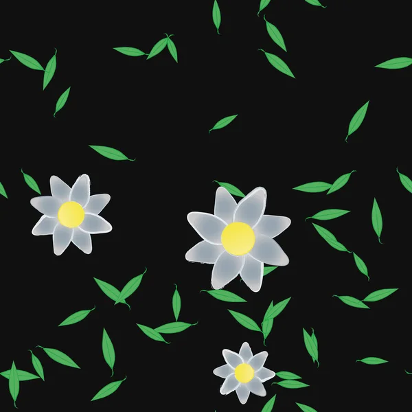Fleurs Botaniques Fond Illustration Vectorielle — Image vectorielle