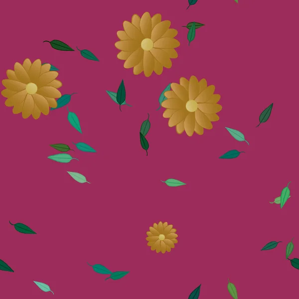 Fleurs Été Fond Illustration Vectorielle — Image vectorielle