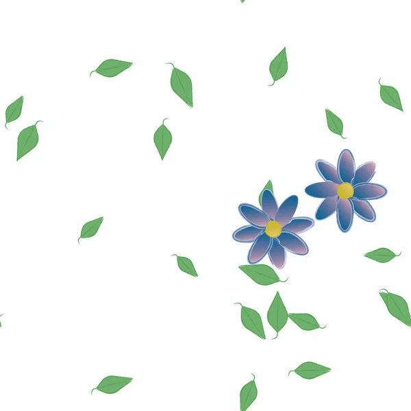 Bloesem Gebladerte Bloemen Bloei Behang Vector Illustratie — Stockvector