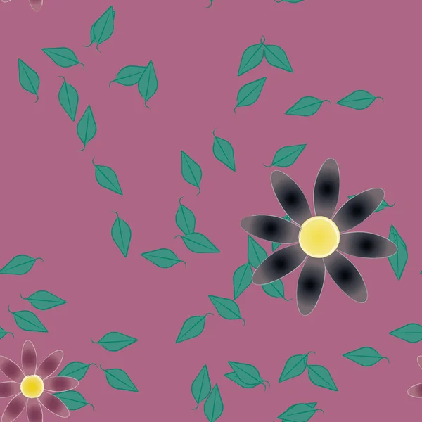 Bloesem Gebladerte Bloemen Bloei Behang Vector Illustratie — Stockvector