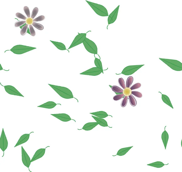 Farbigen Floralen Hintergrund Mit Blumen Vektorillustration — Stockvektor