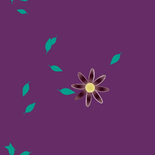 Flores Botánicas Fondo Ilustración Vectorial — Vector de stock