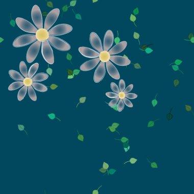 Çiçekli renkli çiçek arkaplanı, vektör illüstrasyonu