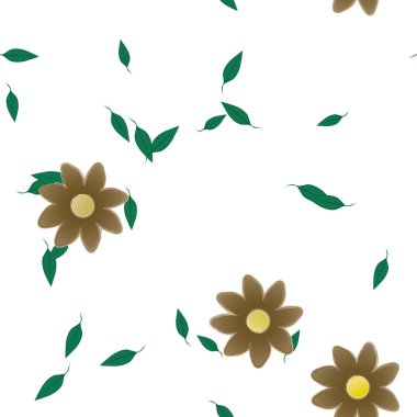 Çiçekli renkli çiçek arkaplanı, vektör illüstrasyonu