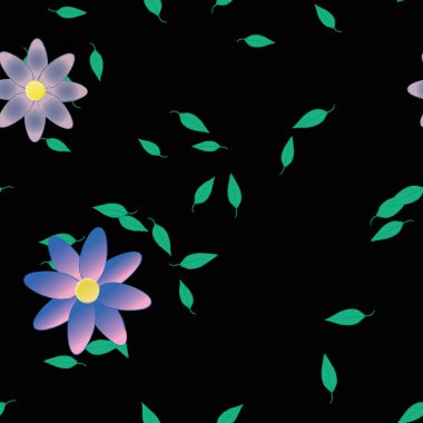 Renkli çiçek arkaplanı, çiçek vektör illüstrasyonu