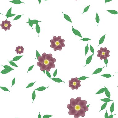 Çiçek yaprakları, çiçekler duvar kağıtları, vektör illüstrasyonları..