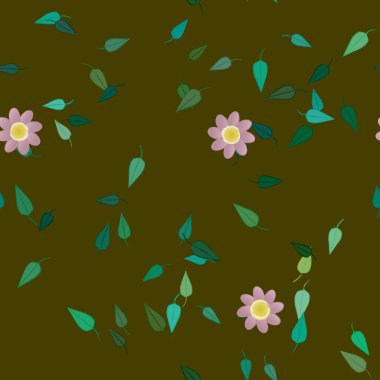 yaz çiçekleri arka plan, vektör illüstrasyonu