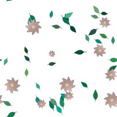 Çiçek yaprakları, çiçekler duvar kağıtları, vektör illüstrasyonları..