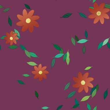 yaz çiçekleri arka plan, vektör illüstrasyonu