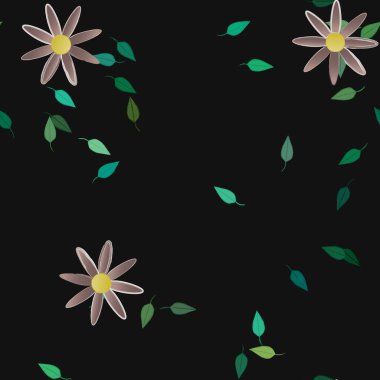 Renkli çiçek arkaplanı, çiçek vektör illüstrasyonu