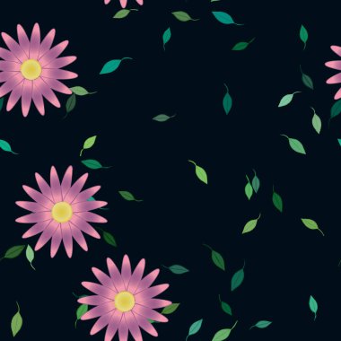 Renkli çiçek arkaplanı, çiçek vektör illüstrasyonu