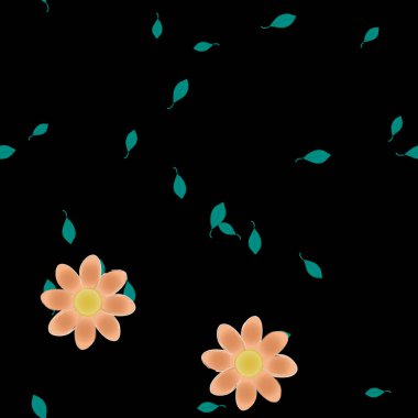 Çiçekli renkli çiçek arkaplanı, vektör illüstrasyonu