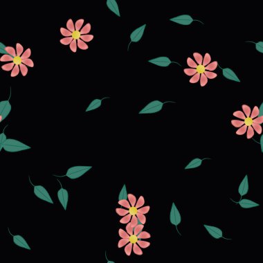 Botanik çiçekler arka plan, vektör illüstrasyonu