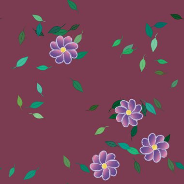 Çiçekli renkli çiçek arkaplanı, vektör illüstrasyonu