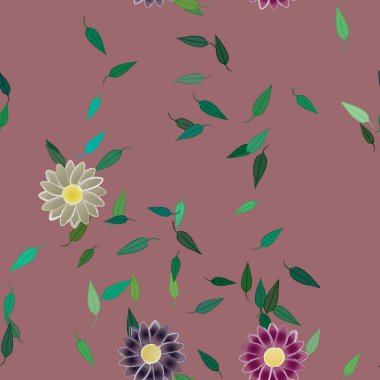 Renkli çiçek arkaplanı, çiçek vektör illüstrasyonu