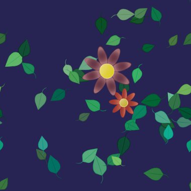 yaz çiçekleri arka plan, vektör illüstrasyonu