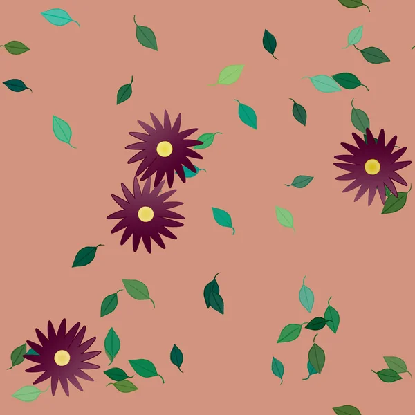 Sommer Blumen Hintergrund Vektor Illustration — Stockvektor