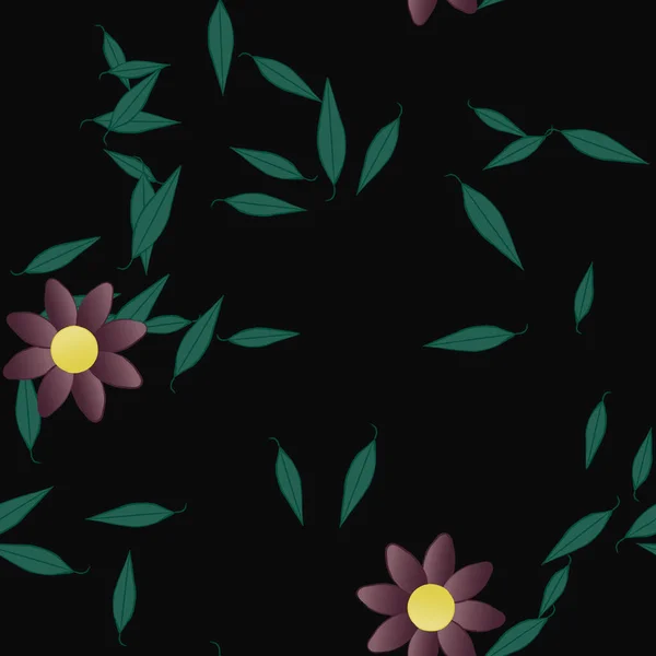 Fundo Floral Colorido Com Flores Ilustração Vetorial —  Vetores de Stock