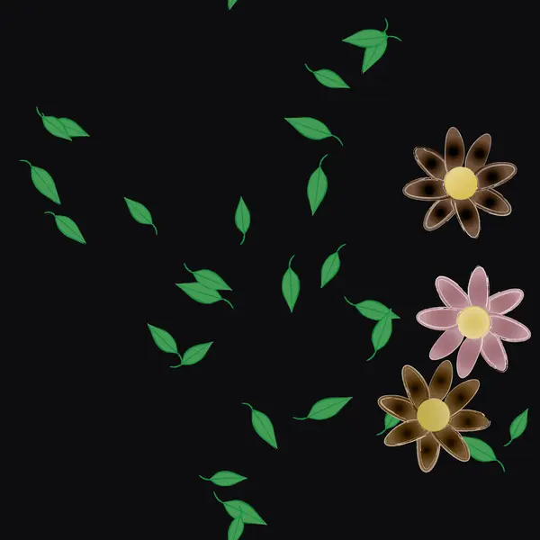 Fond Floral Coloré Illustration Vectorielle Fleurs — Image vectorielle