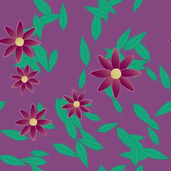 Цветы Цветут Обои Цветущая Листва Векторная Иллюстрация — стоковый вектор