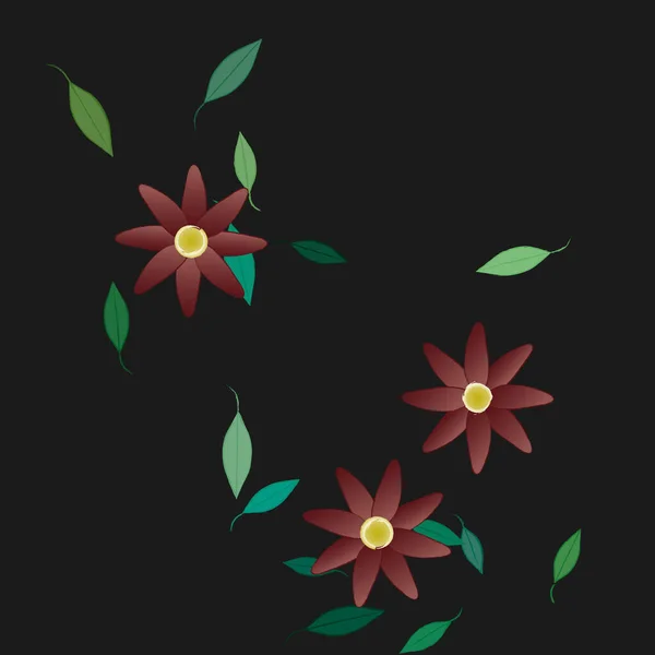 Flores Primavera Fondo Vector Ilustración — Archivo Imágenes Vectoriales