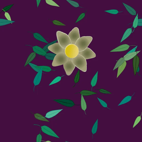 Fleurs Botaniques Fond Illustration Vectorielle — Image vectorielle