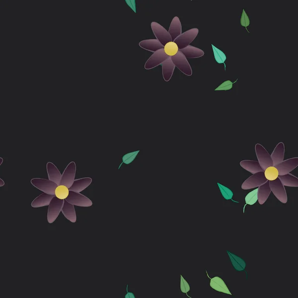 Blommor Blomma Tapet Blomma Blad Vektor Illustration — Stock vektor