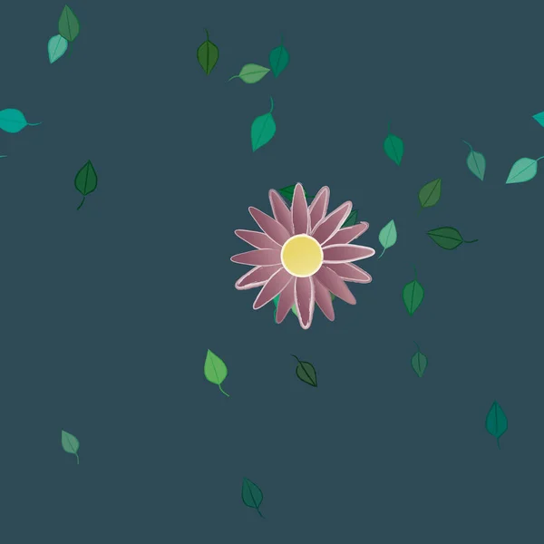 Flores Botánicas Fondo Ilustración Vectorial — Vector de stock