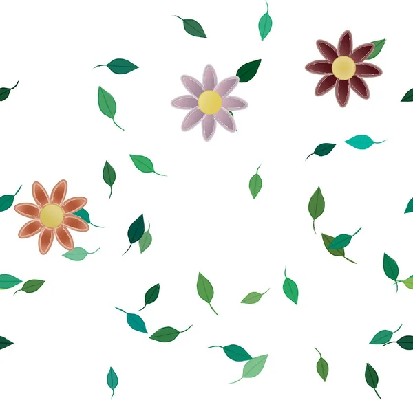 Spring Flowers Background Vector Illustration — Stock Vector