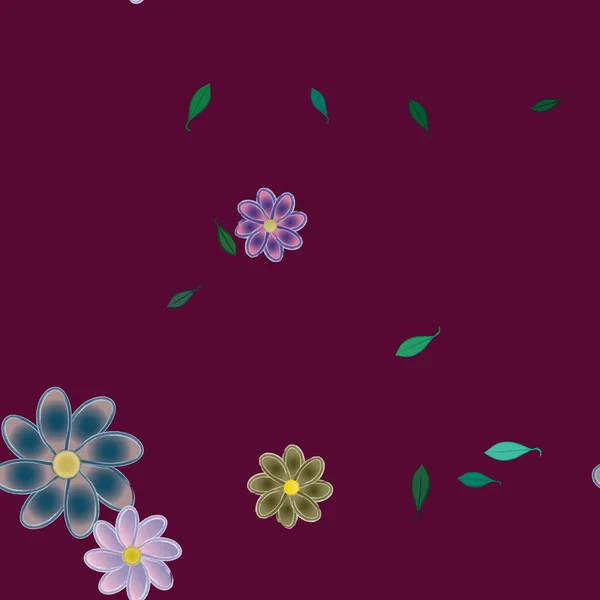 Flores Primavera Fondo Vector Ilustración — Archivo Imágenes Vectoriales