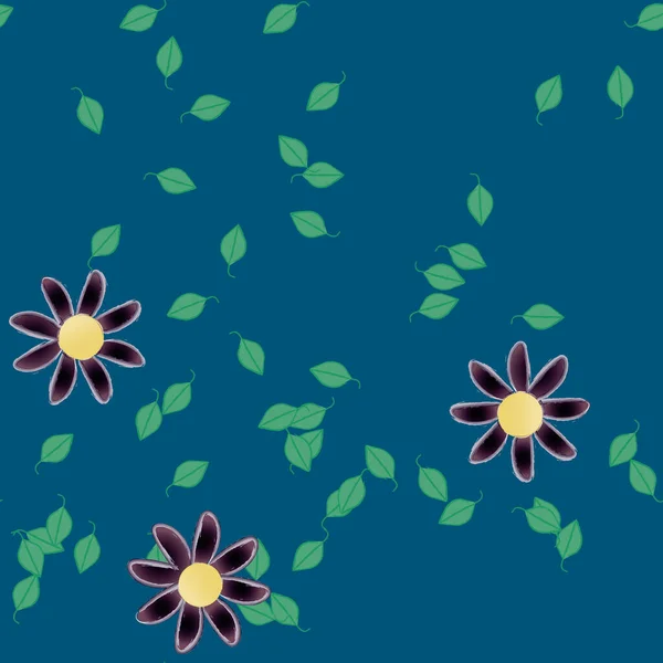 Fundo Floral Colorido Com Flores Ilustração Vetorial —  Vetores de Stock