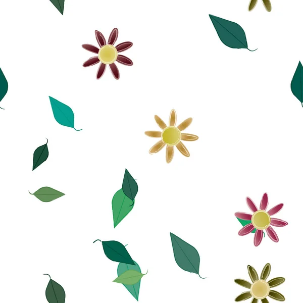 Botanische Blumen Hintergrund Vektorillustration — Stockvektor